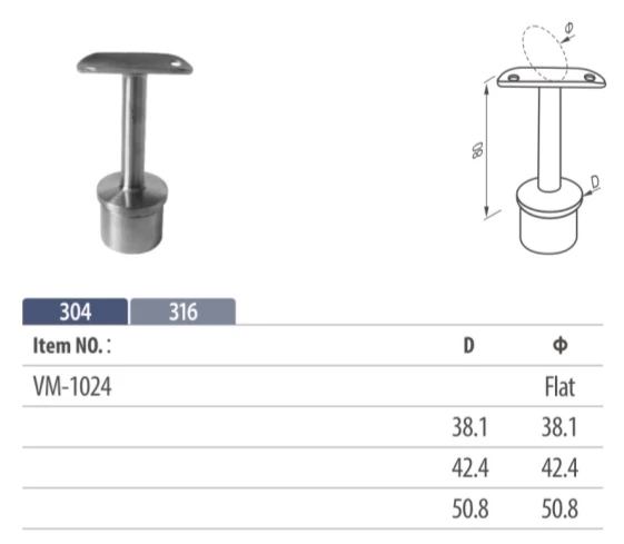 SUSgoods: Stainless Steel Adjustable Handrail Saddle Wholesale(图1)